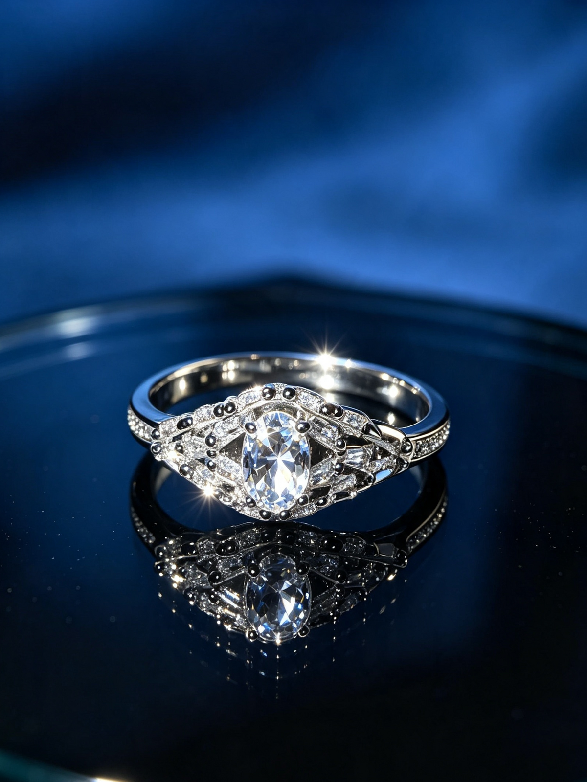 Dubai Gems Luxury Silver Ring Noor