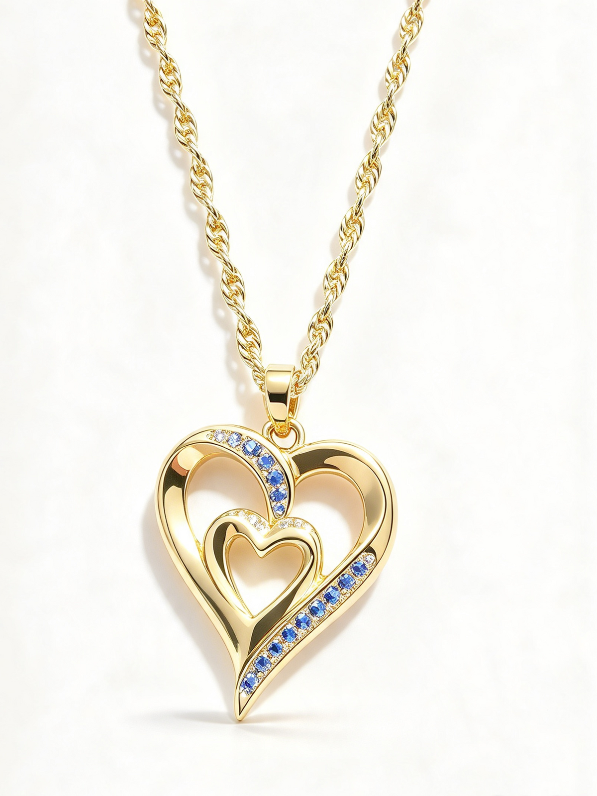 Marielle | Blue Stone Golden-Tone Necklace | Dubai Gems