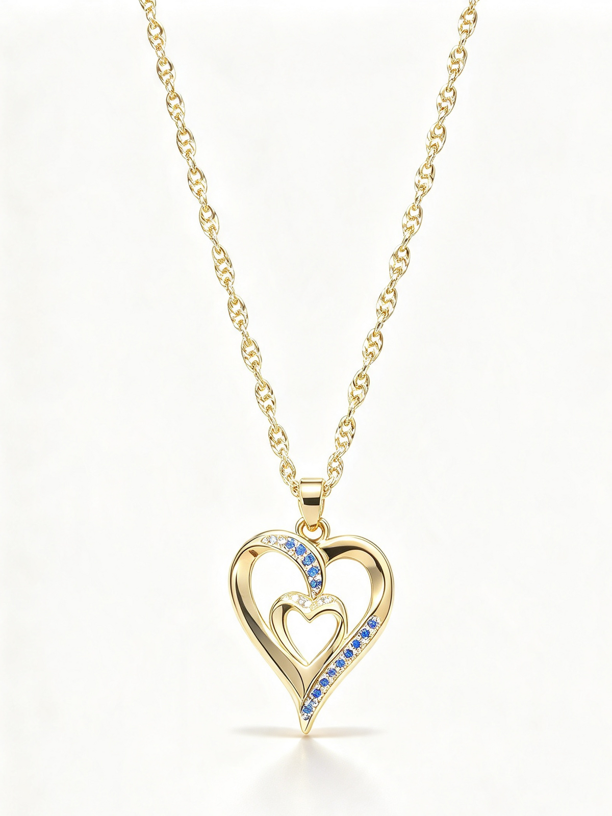 Marielle | Blue Stone Golden-Tone Necklace | Dubai Gems