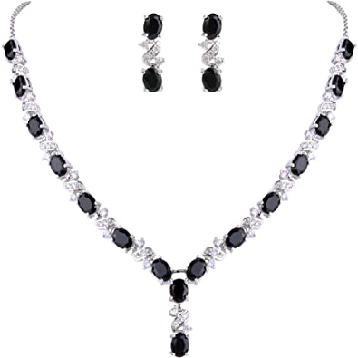 White Gold Finish love and kisses black onyx created diamond necklace