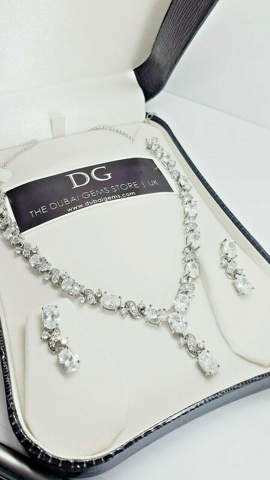 White gold finish love and kisses created diamond necklace set