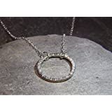 Pandora Signature Women’s Sterling Silver Circle of Life Created Diamond Pendant