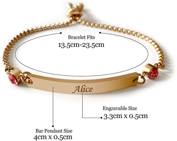 Dubai Gems Personalised Birthstone Bracelet