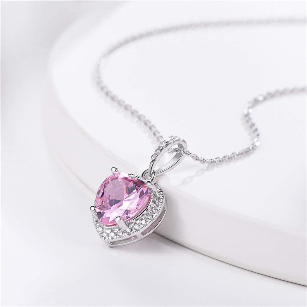 Amour-October Birthstone ⌈Shape of My Heart⌋ Necklace for Women