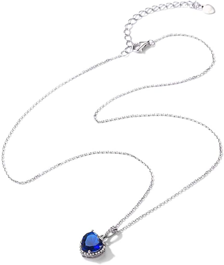 Amour-September Birthstone ⌈Shape of My Heart⌋ Necklace for Women