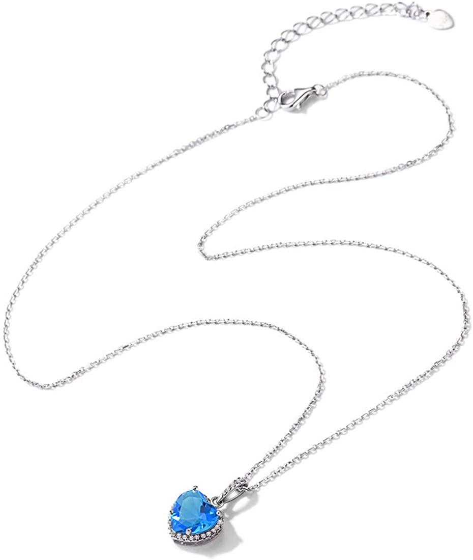 Amour-December Birthstone ⌈Shape of My Heart⌋ Necklace for Women