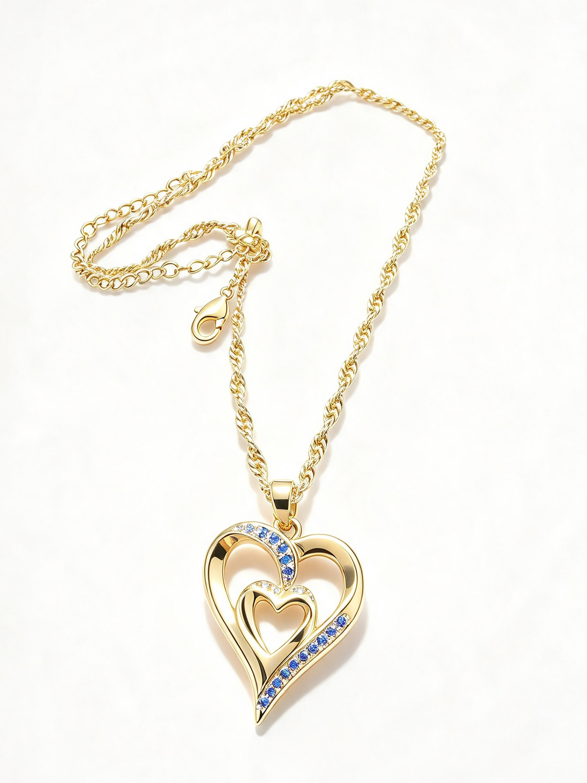 Marielle | Blue Stone Golden-Tone Necklace | Dubai Gems