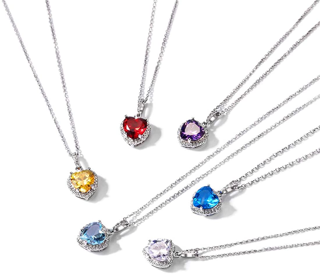 Amour-June Birthstone ⌈Shape of My Heart⌋ Necklace for Women