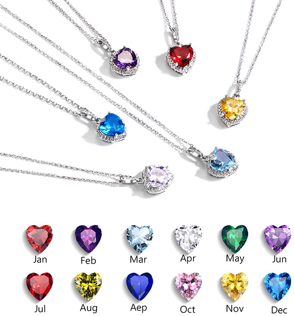 Amour-January Birthstone ⌈Shape of My Heart⌋ Necklace for Women