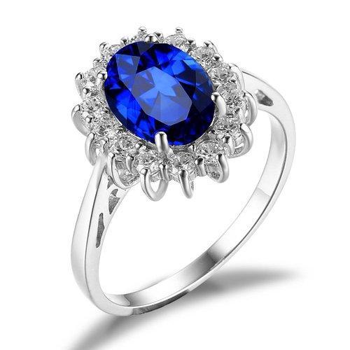 Kate Middelten Sterling Silver Blue Sapphire Princess Diana Legacy Ring