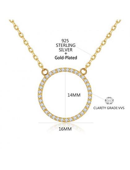Yellow Gold on Sterling Silver Circle of Life Pendant Necklace | Adjustable Chain Elegant Jewellery