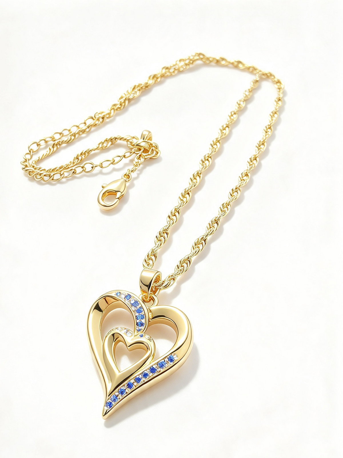 Marielle | Blue Stone Golden-Tone Necklace | Dubai Gems