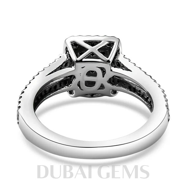 Dubai Marina Natural Diamond Shoulder Set Cluster Ring Limited Edition