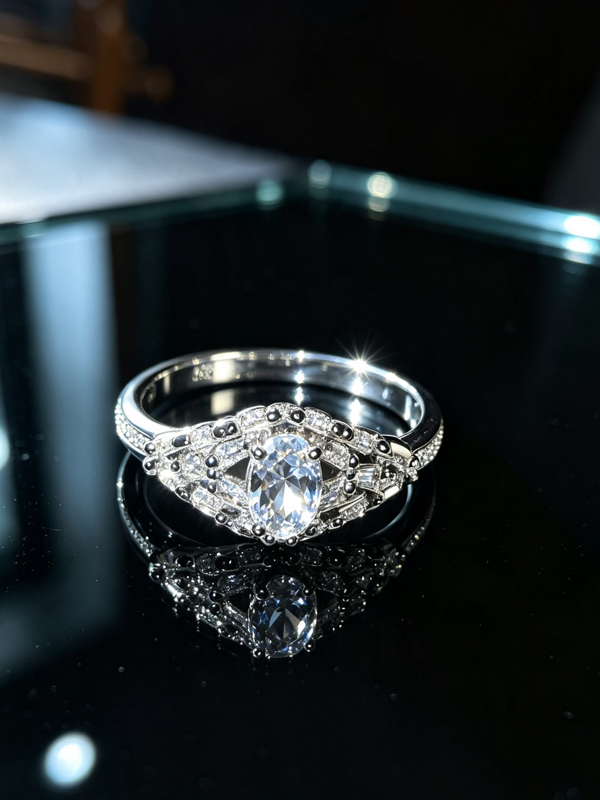 Dubai Gems Luxury Silver Ring Noor