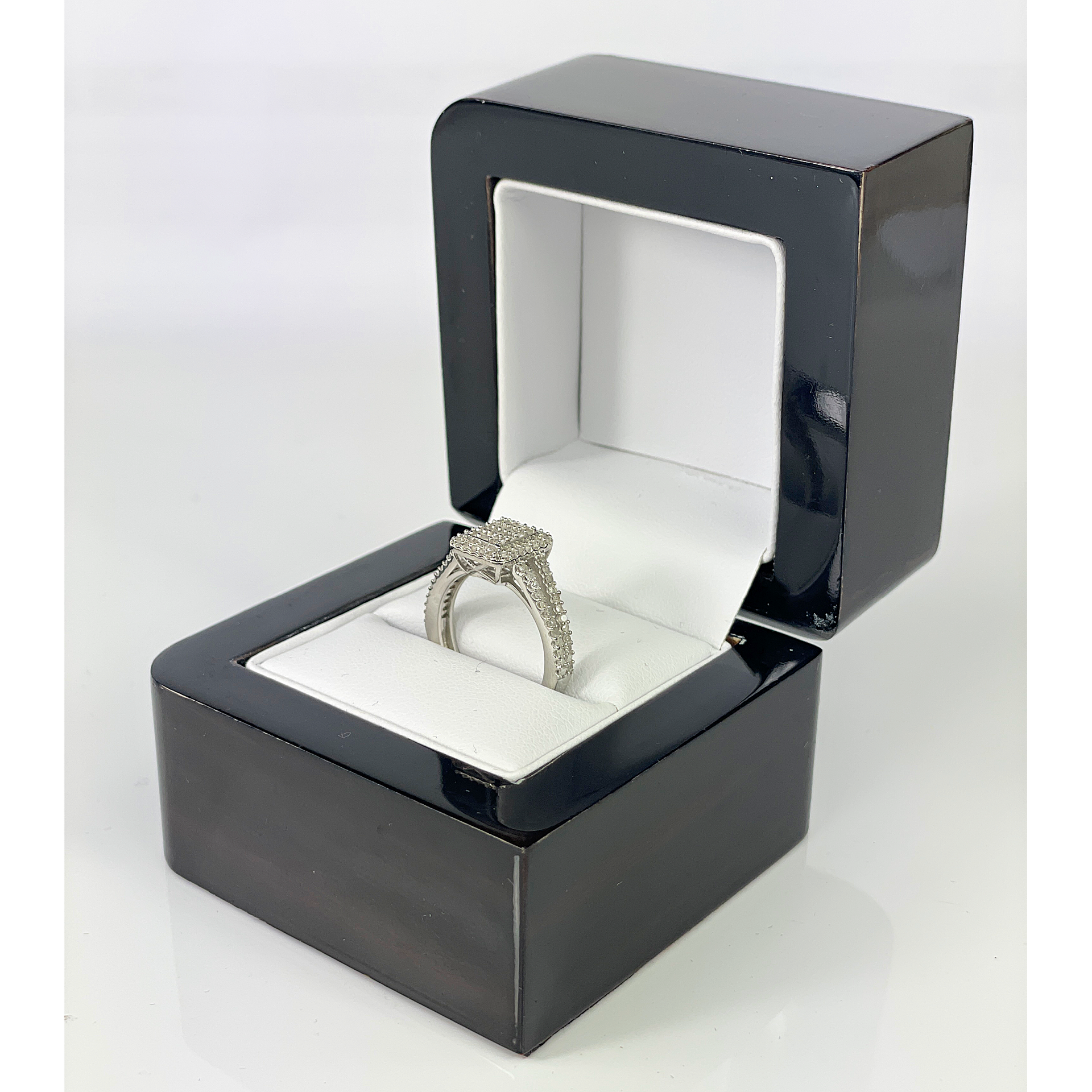 Dubai Marina Natural Diamond Shoulder Set Cluster Ring Limited Edition