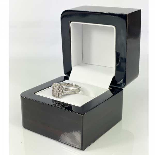 Dubai Marina Natural Diamond Shoulder Set Cluster Ring Limited Edition