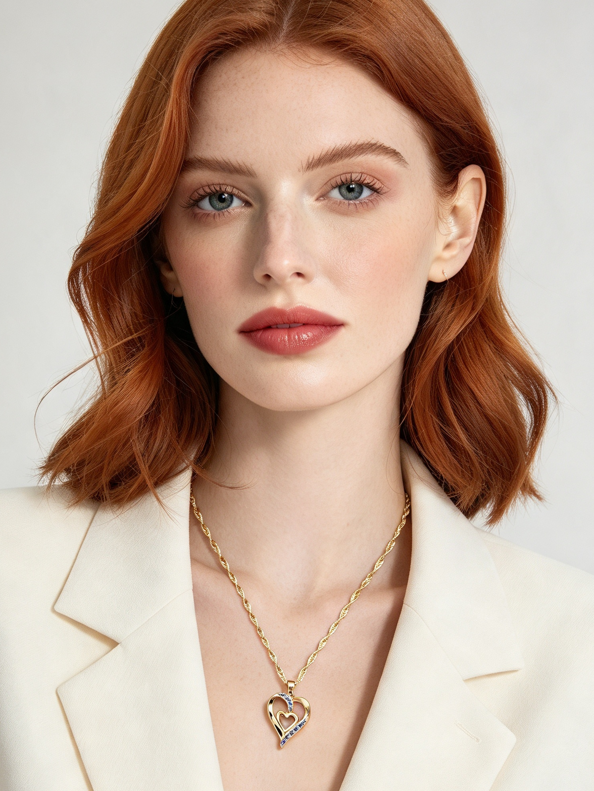 Marielle | Blue Stone Golden-Tone Necklace | Dubai Gems