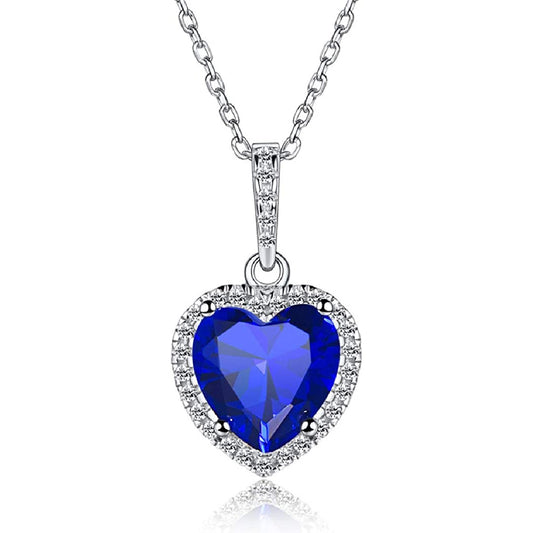 Amour-September Birthstone ⌈Shape of My Heart⌋ Necklace for Women