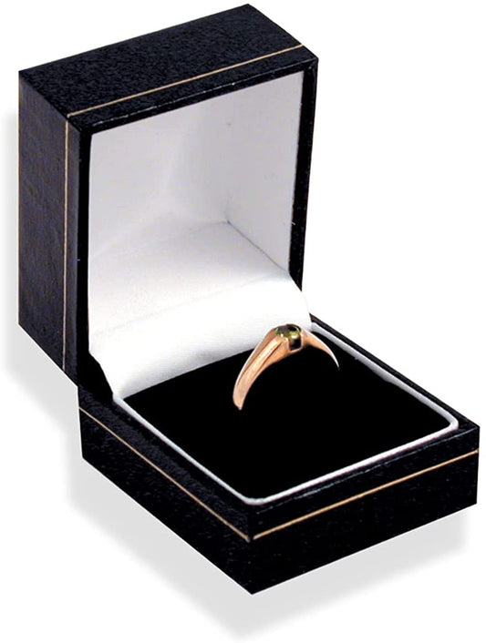 Luxury Designer Leather Ring Box