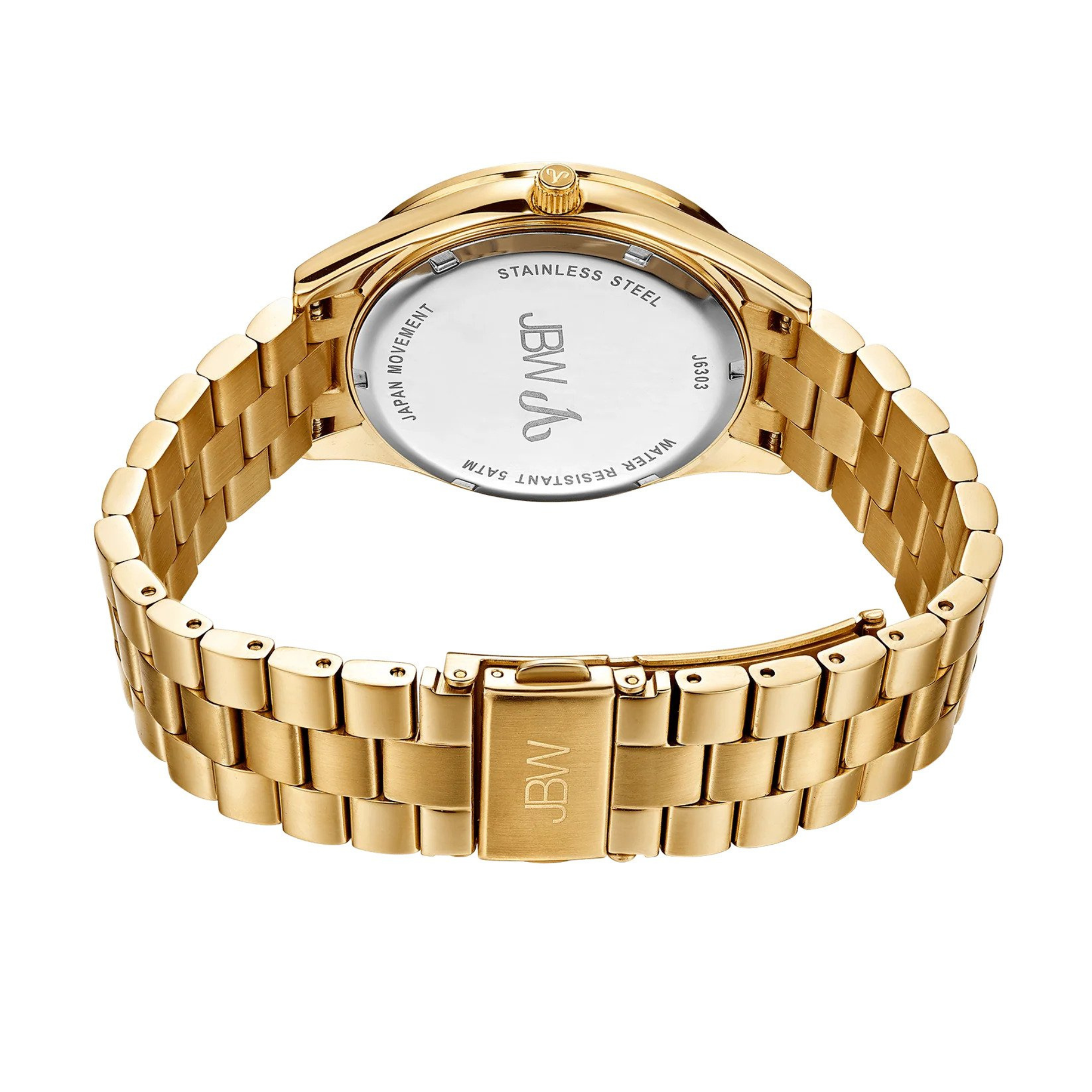 18K Yellow Gold Plated 16 diamonds Signature Watch