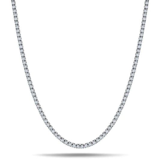 White gold finish Classic created diamond Tennis 2mm necklace
