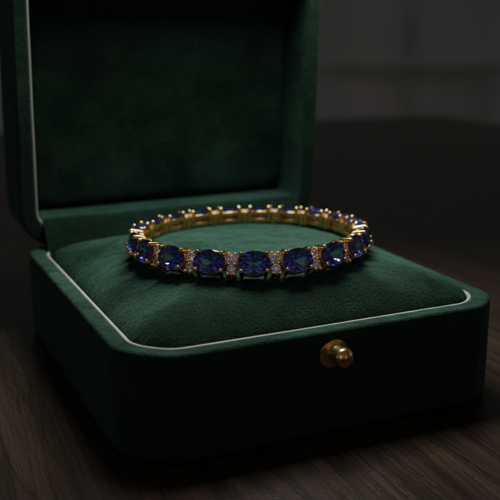 Dark velvet box
