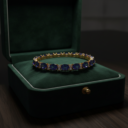 Dark velvet box