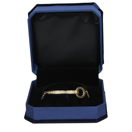 ROSE GOLD FINISH Created Diamond “Forever Love” Design Bangle Bracelet Including Gift Box