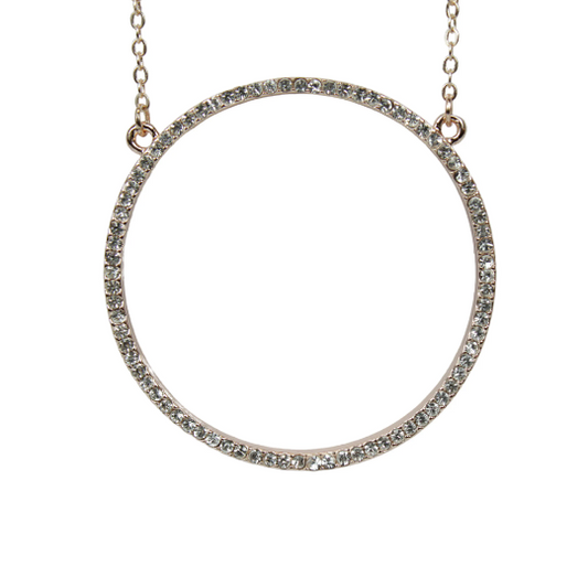 ROSE GOLD FINISH Created Diamond “Circle Of Life” Pendant Necklace Including Gift Box