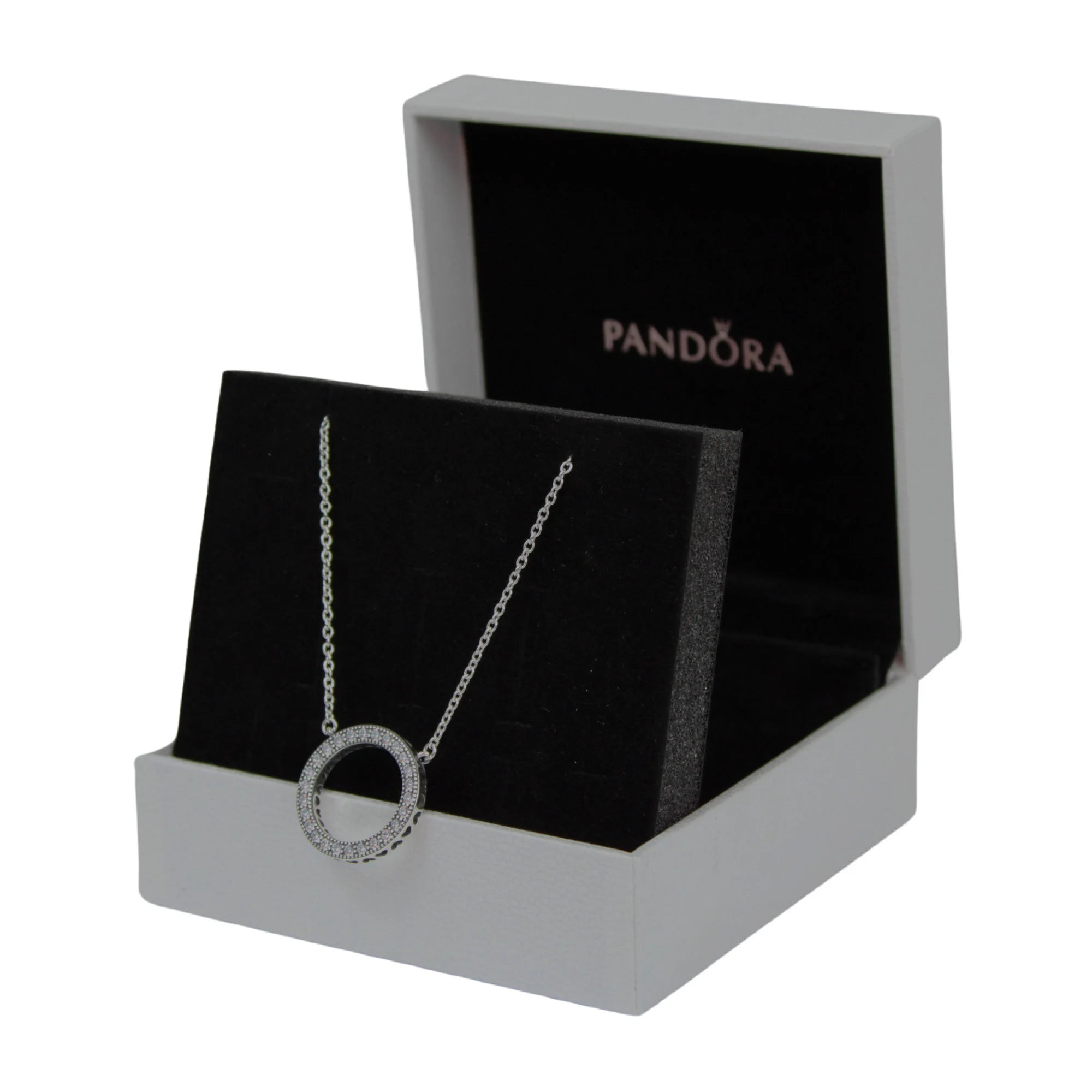 Pandora Signature Women’s Sterling Silver Circle of Life Created Diamond Pendant