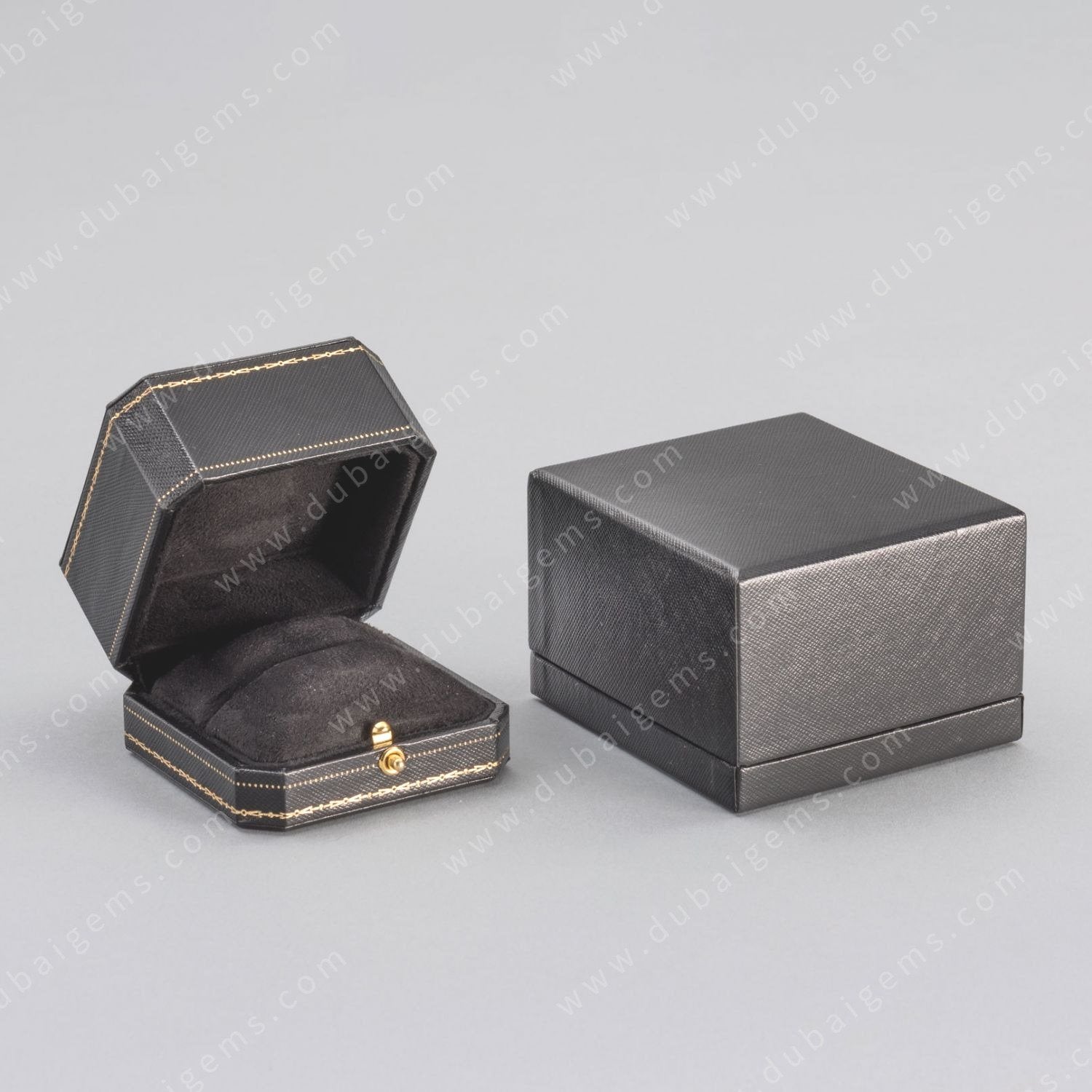 Designer Black Riviera Engagement Ring Box batches of 10