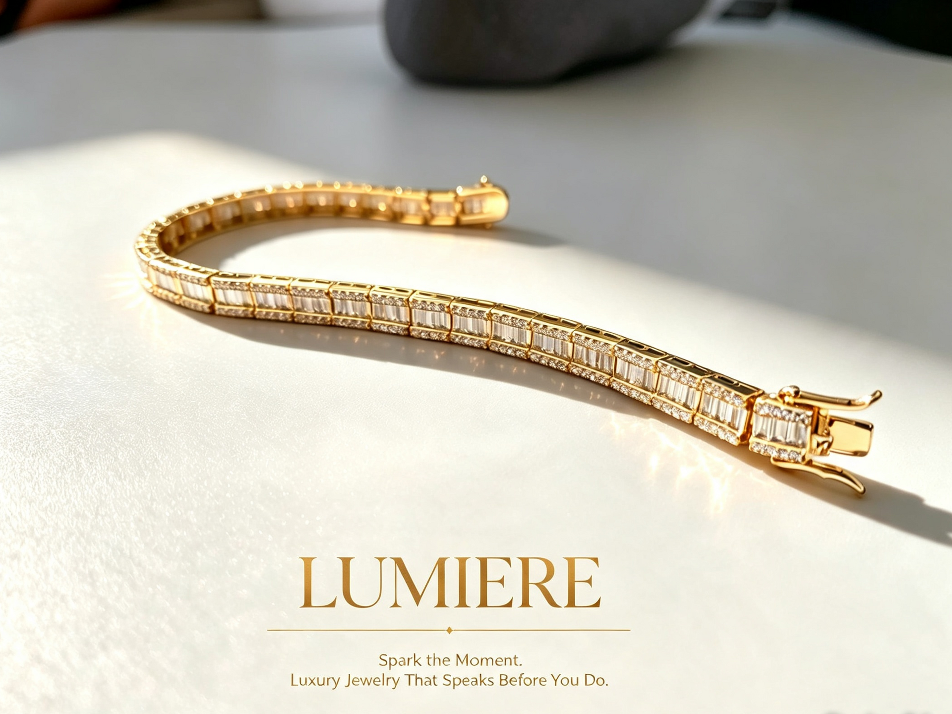 Baguette Lumière Bracelet | Baguette-Cut Gemstone Bracelet