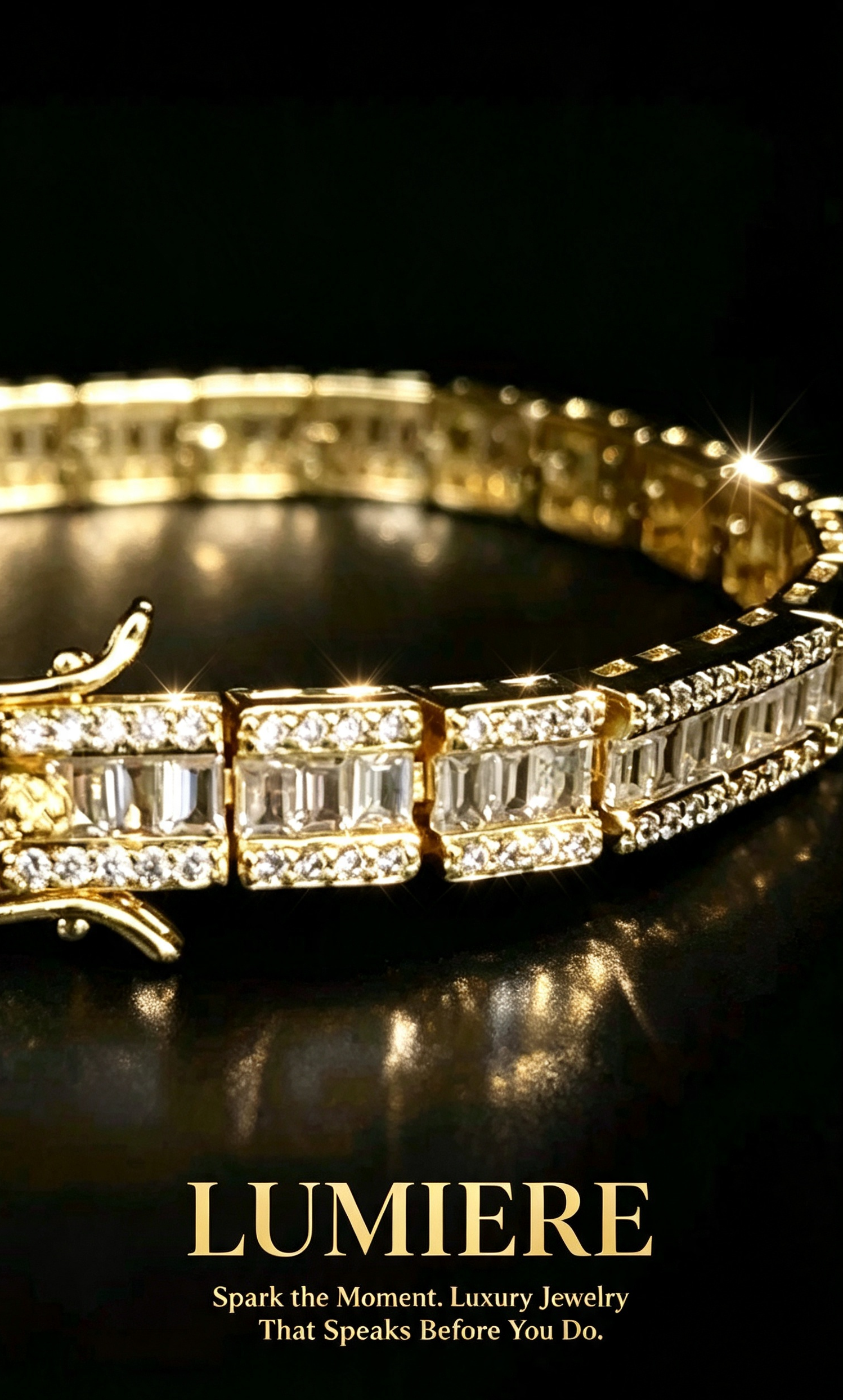 Baguette Lumière Bracelet | Baguette-Cut Gemstone Bracelet