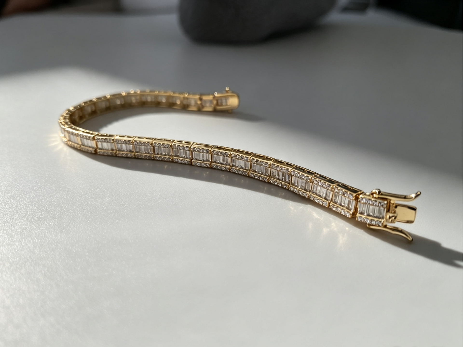 Baguette Lumière Bracelet | Baguette-Cut Gemstone Bracelet