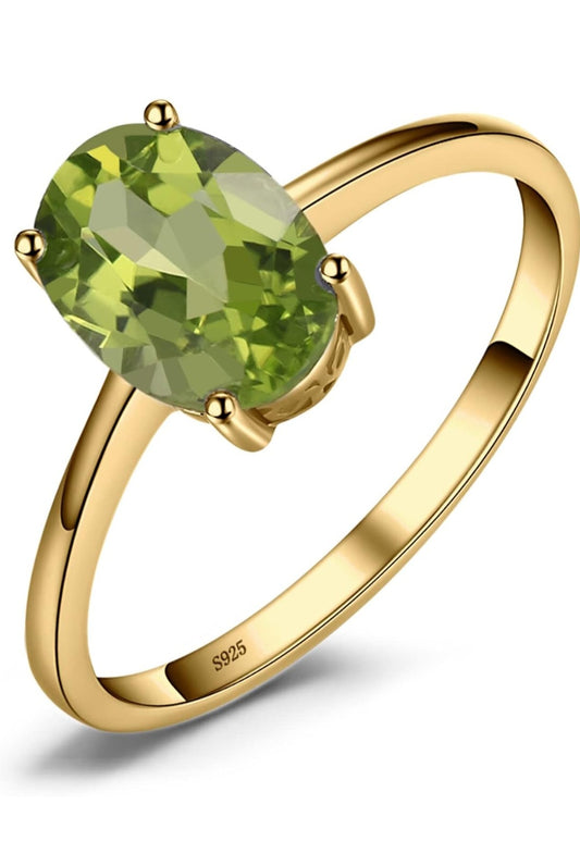 Honour your extraordinary journey Peridot ring Special Listing size M