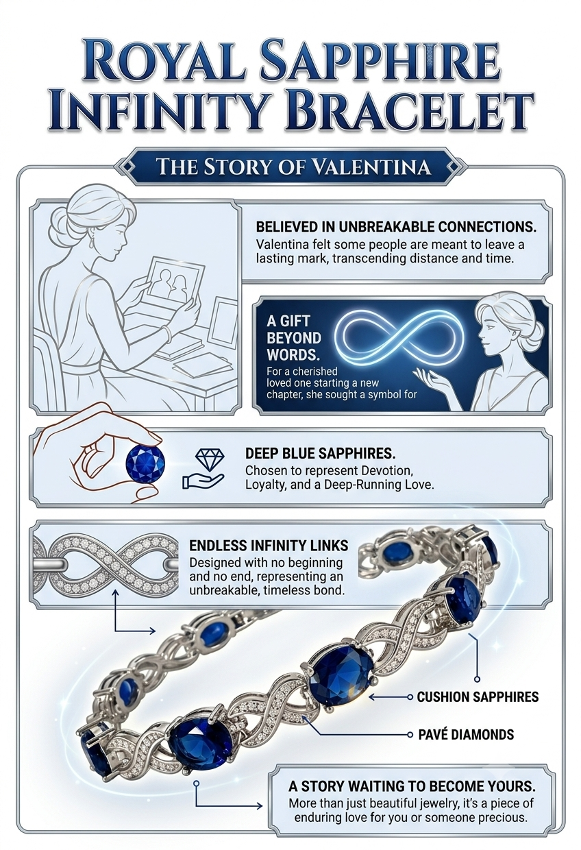 Royal Sapphire Infinity Bracelet
