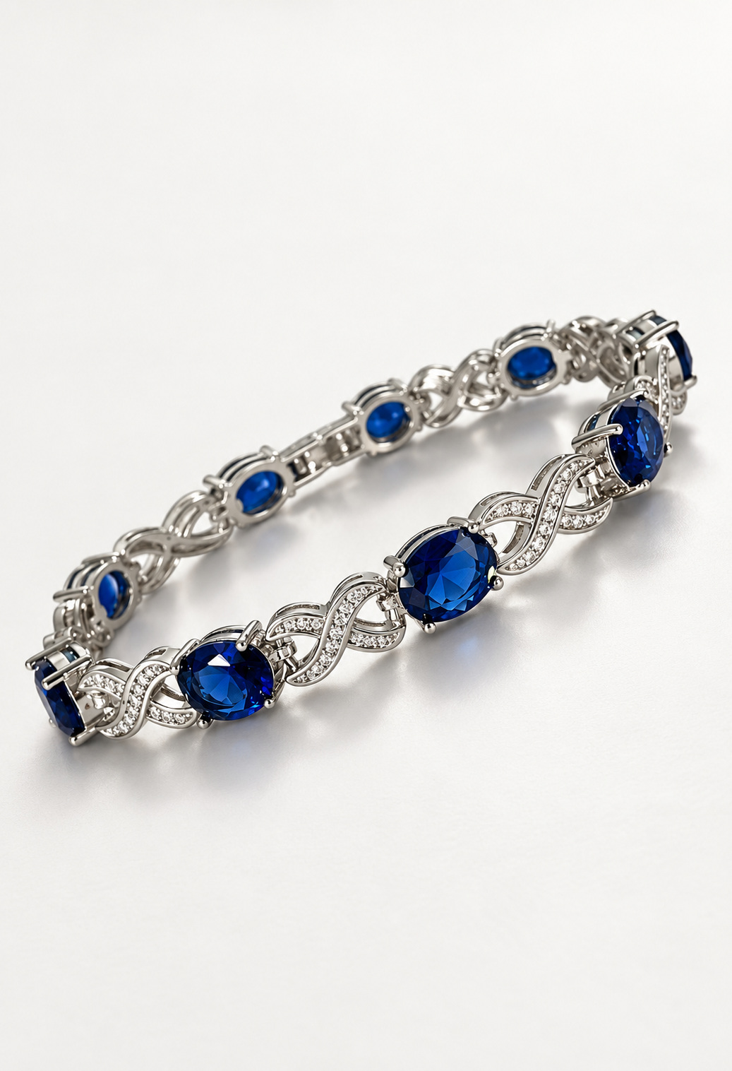 Royal Sapphire Infinity Bracelet