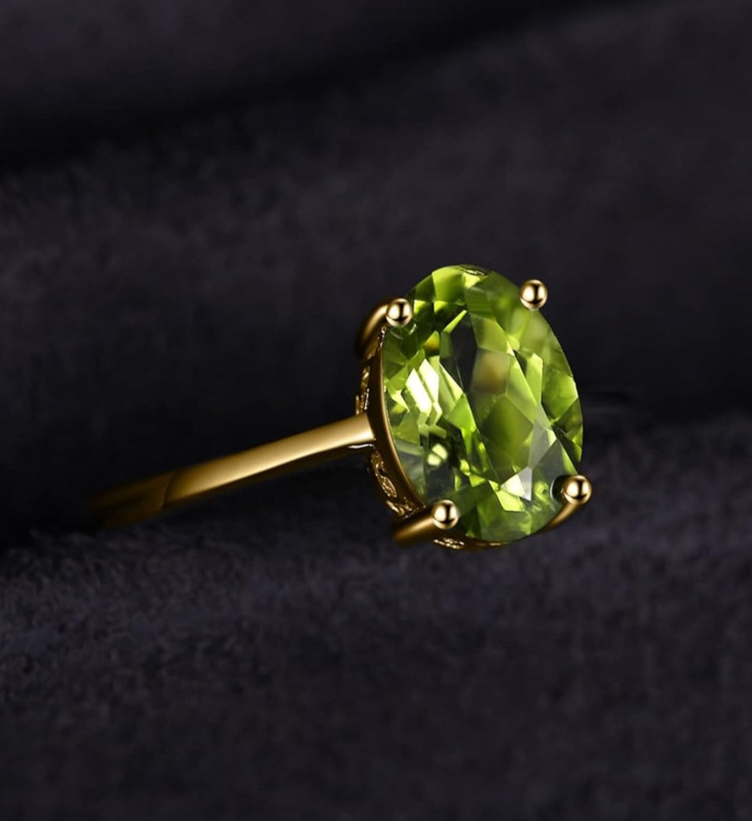 Honour your extraordinary journey Peridot ring Special Listing size M