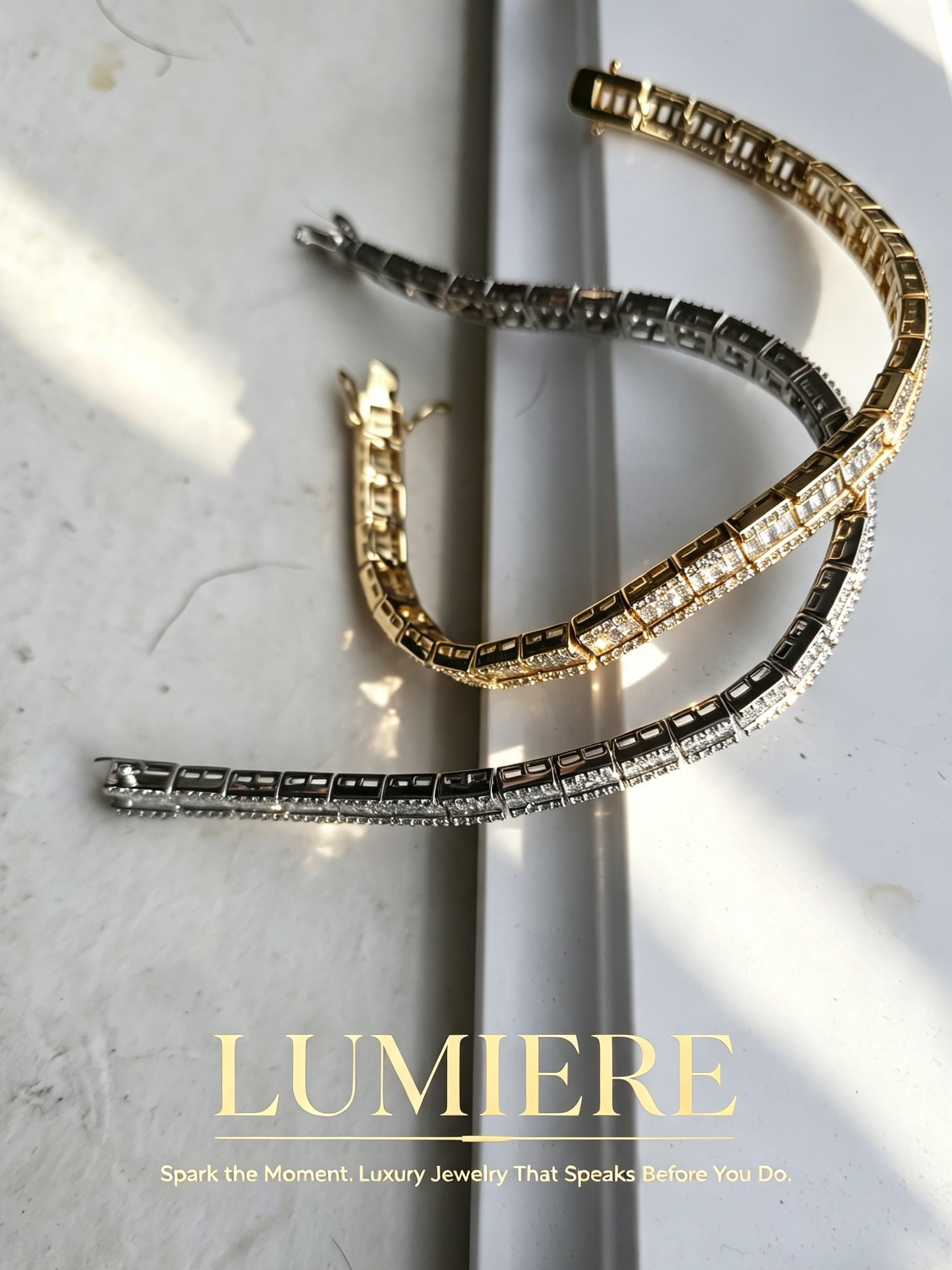 Baguette Lumière Bracelet | Baguette-Cut Gemstone Bracelet