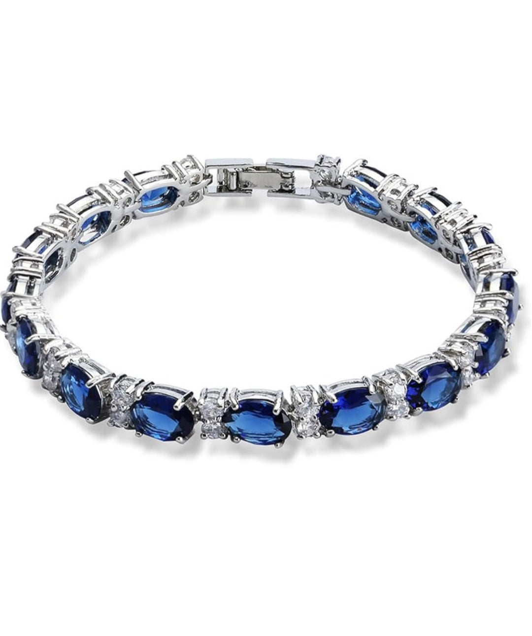 Love and Kisses reminiscence set Deep Blue Sapphire Jewellery Set Necklace Bracelet Earrings