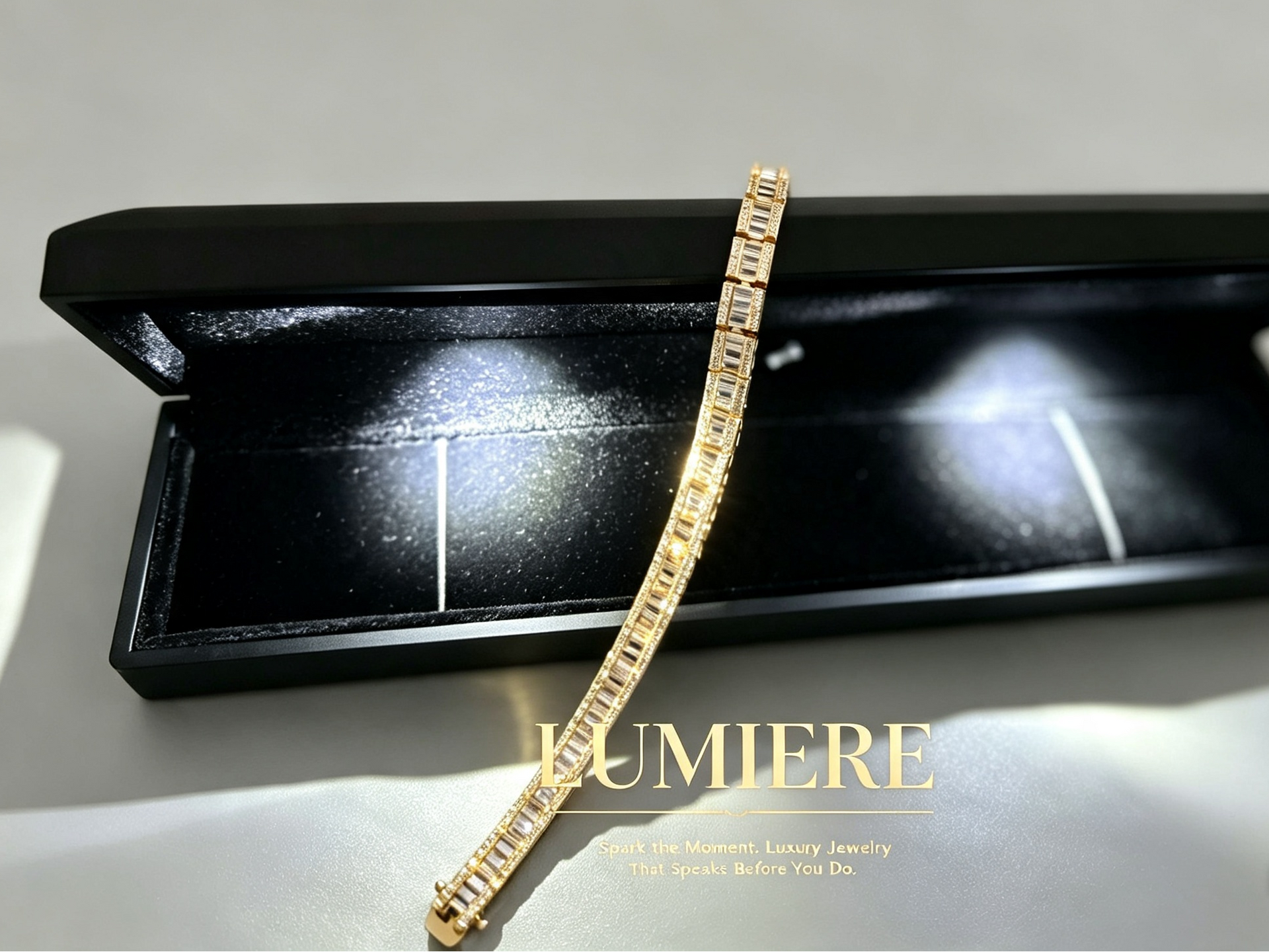 Baguette Lumière Bracelet | Baguette-Cut Gemstone Bracelet