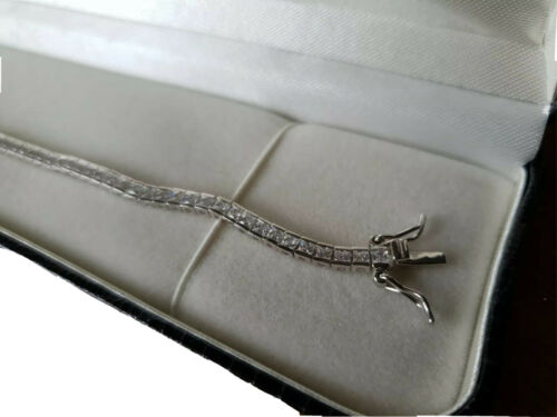 Riviera Tennis Princess Cut Bracelet Platinum Finish with Created Diamond