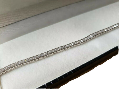 Riviera Tennis Princess Cut Bracelet Platinum Finish with Created Diamond