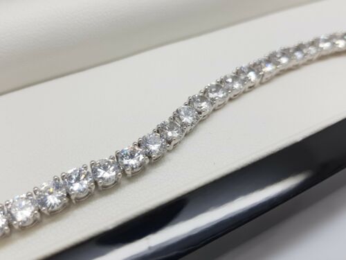 White Gold Finish Created Diamond Bracelet & Earrings set comes in Luxury Wooden Box